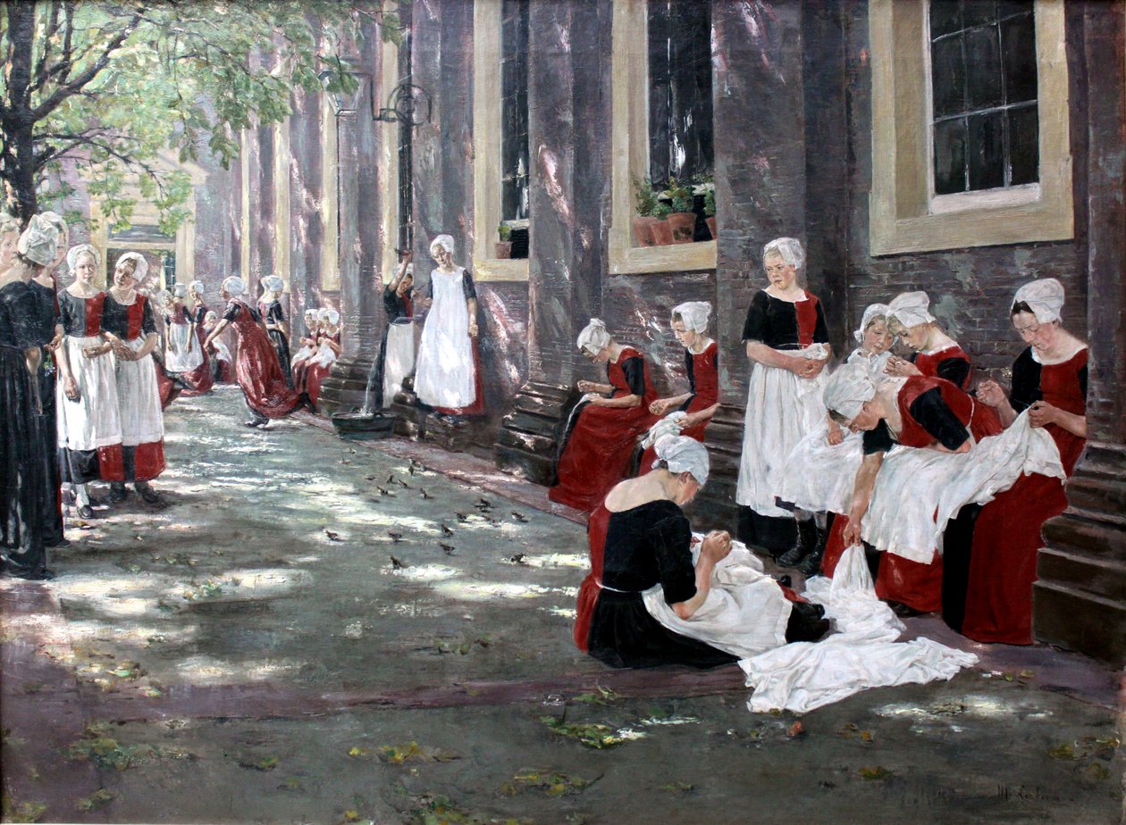 Free Period in the Amsterdam Orphanage by Max Liebermann