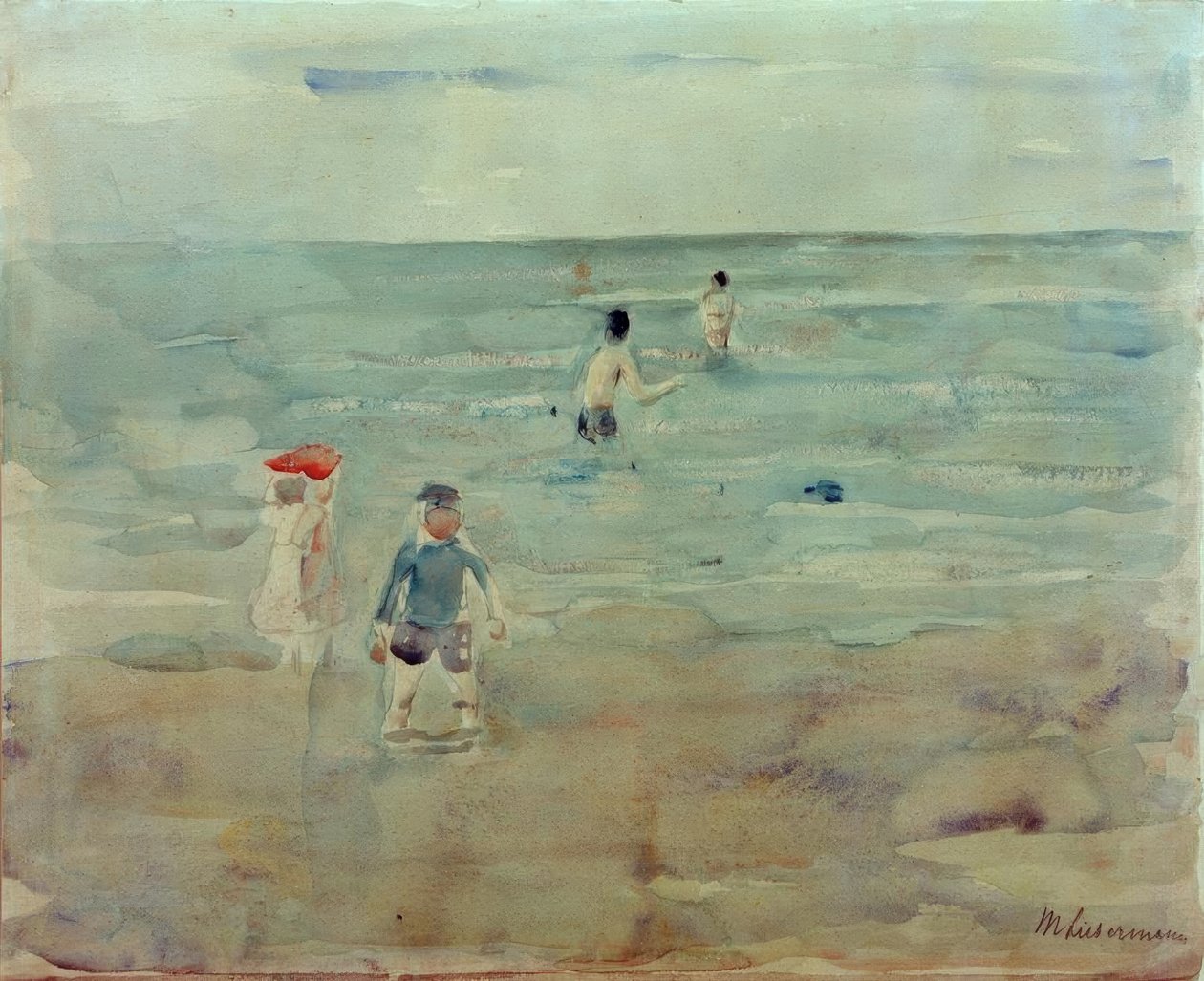 Boys Bathing in the Sea by Max Liebermann