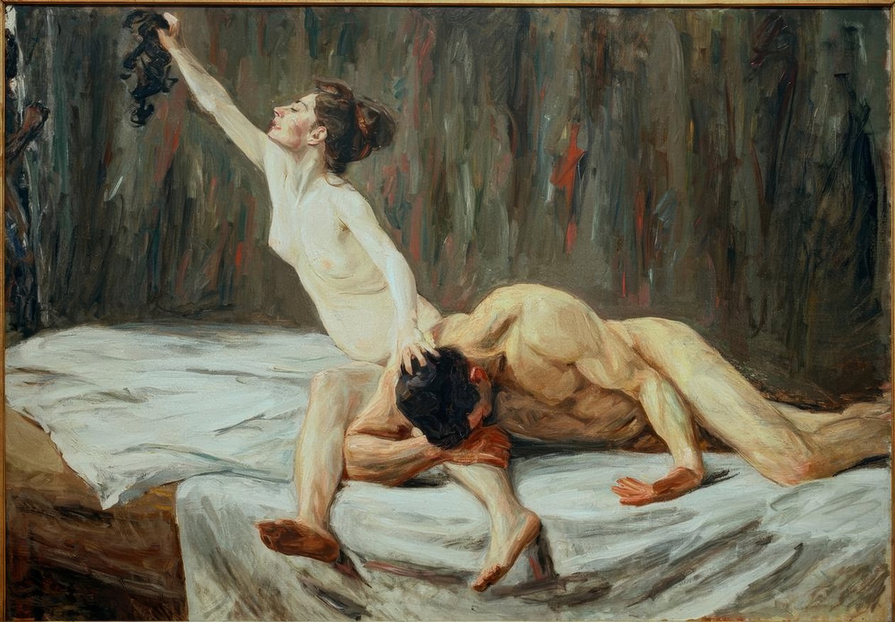 Samson and Delilah by Max Liebermann