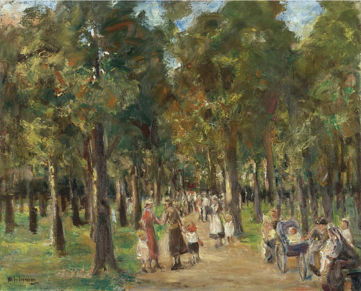 Walkers in the Tiergarten by Max Liebermann