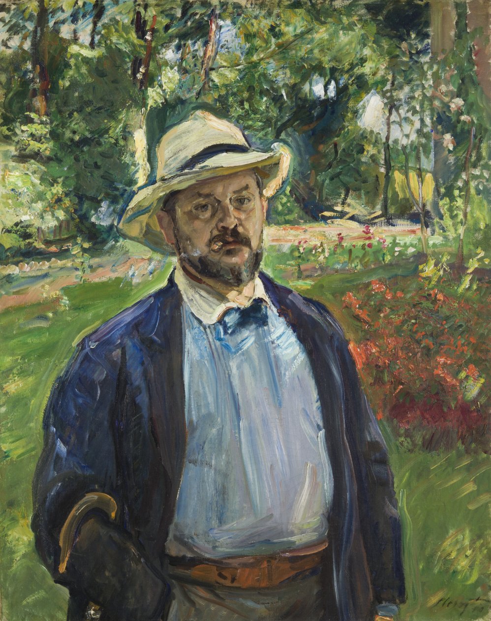 A Self-Portrait in the Garden at Godramstein by Max Slevogt