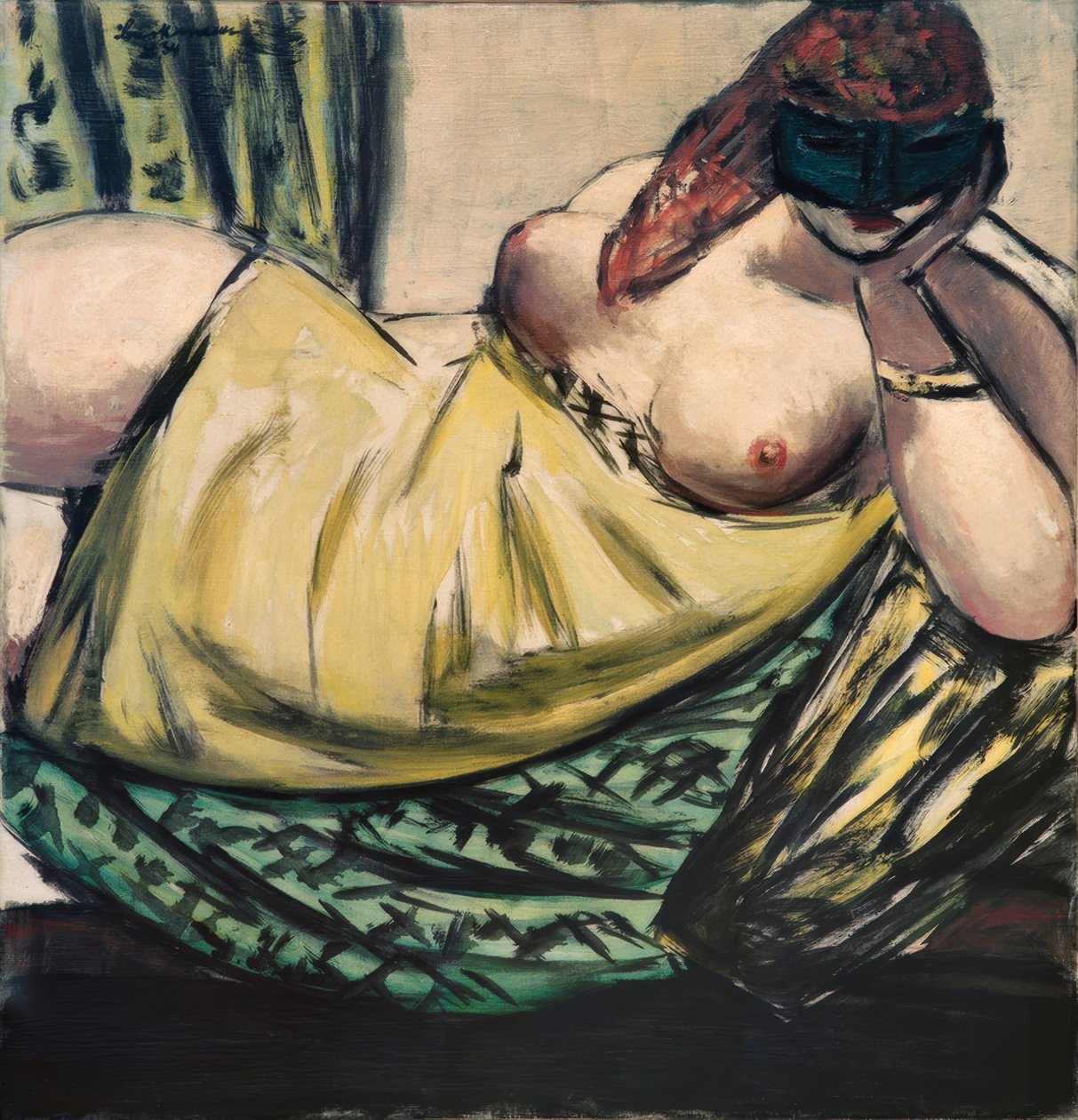 Alfi with Mask by Max Beckmann