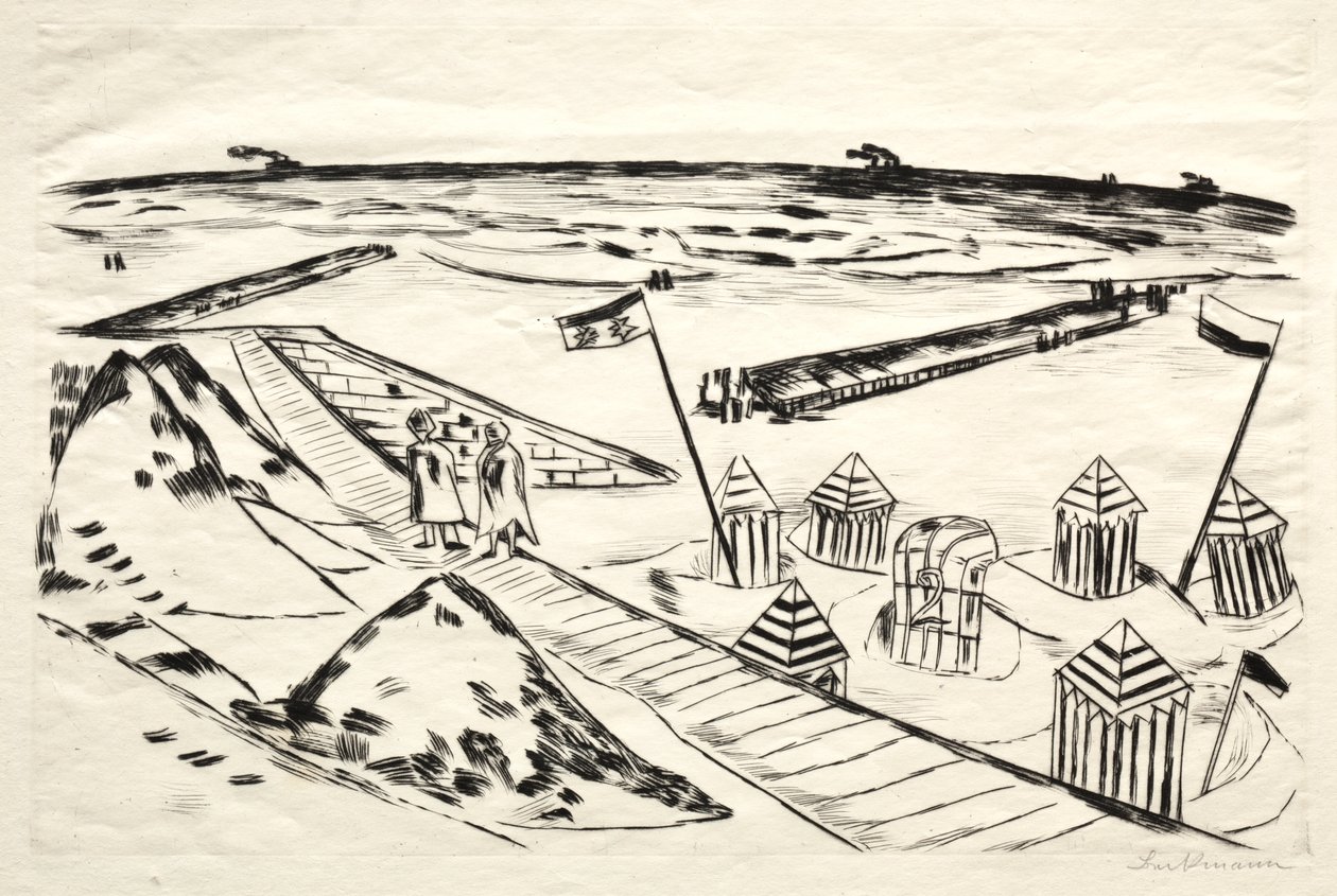 Beach by Max Beckmann