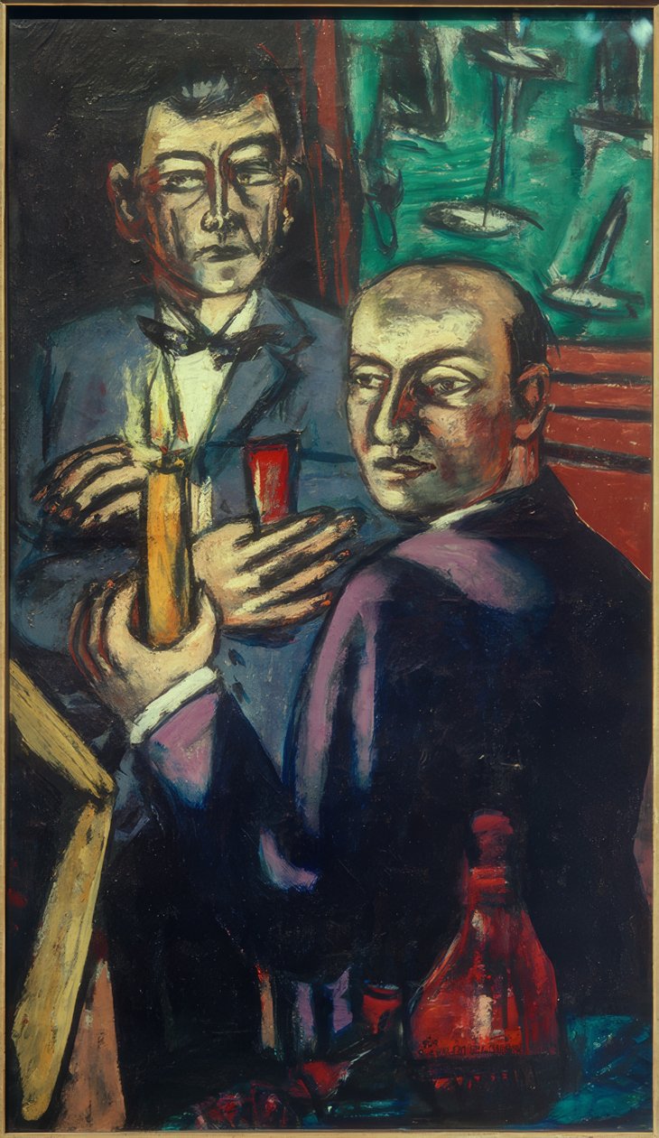 Portrait of Curt Valentin and Hanns Swarzenski by Max Beckmann