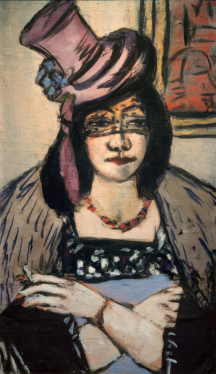 Lady with Hat and Veil by Max Beckmann