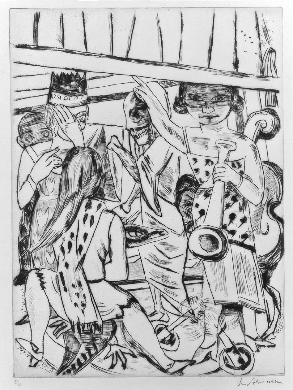 The Curtain Rises by Max Beckmann