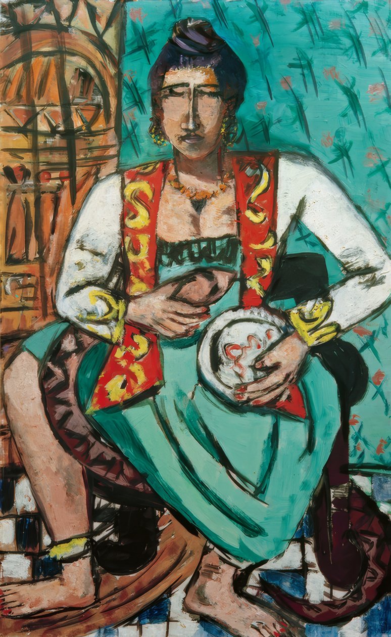 Woman with Snake (Snake Charmer) by Max Beckmann