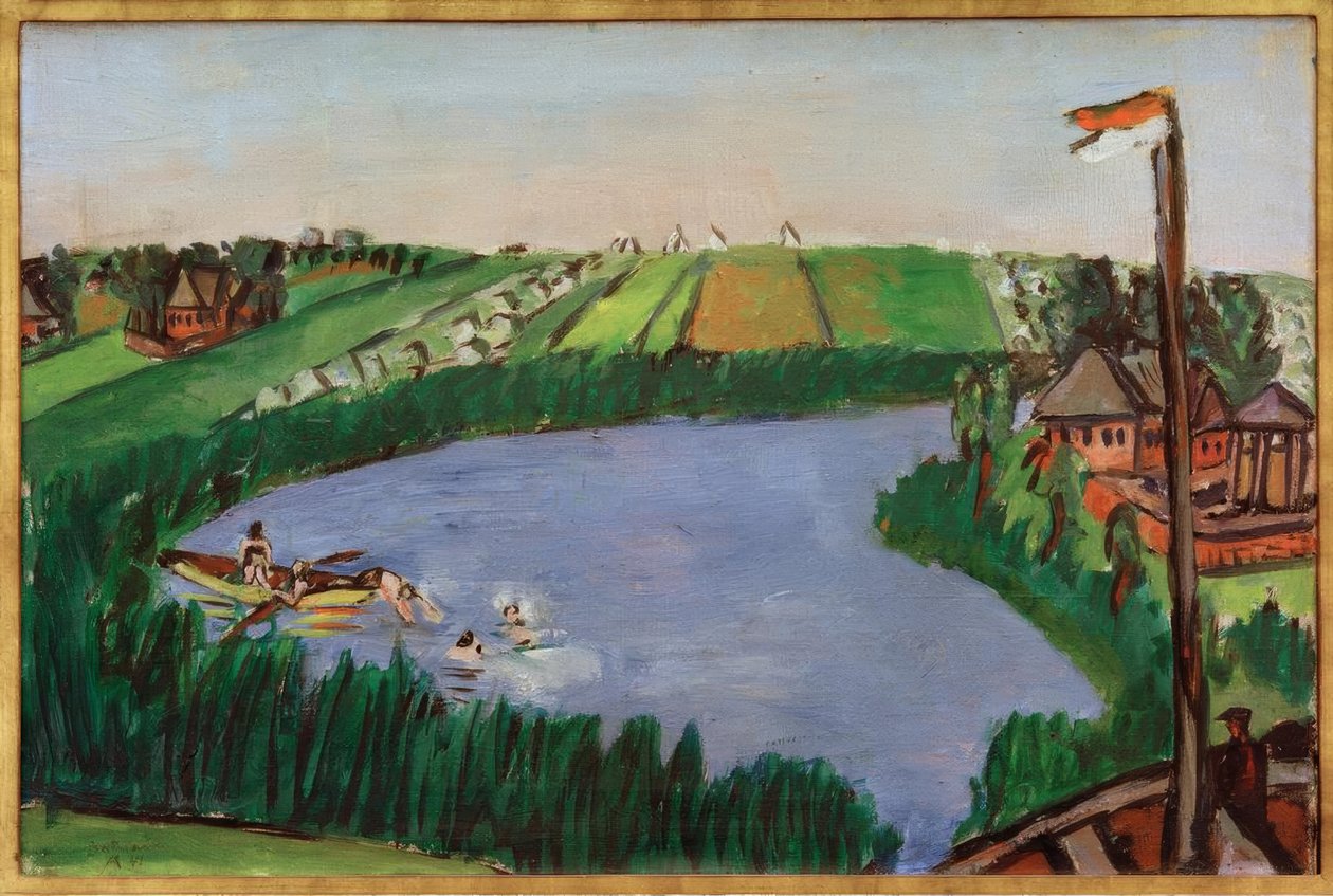 Dutch Landscape with Bathers by Max Beckmann