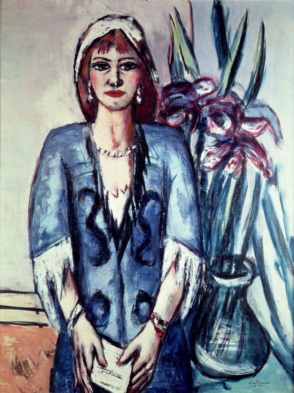 Quappi in Blue and Grey by Max Beckmann