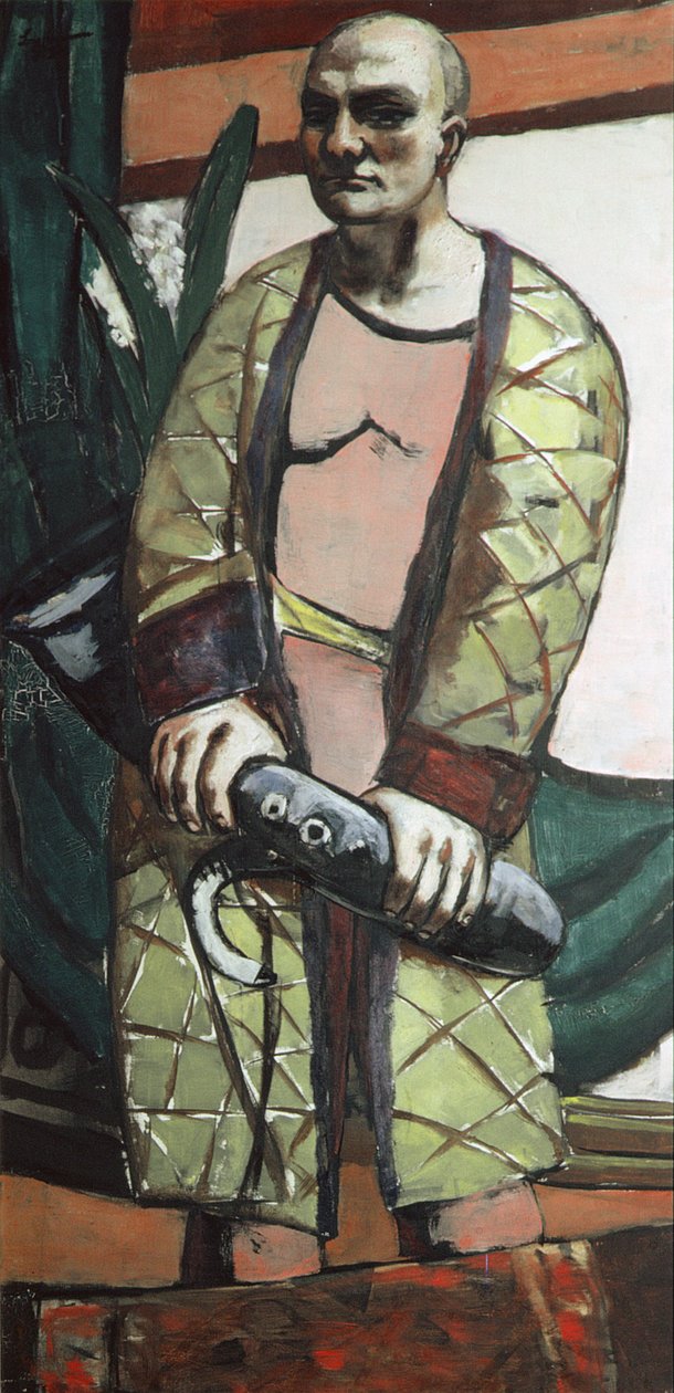 Self Portrait with a Saxophone by Max Beckmann
