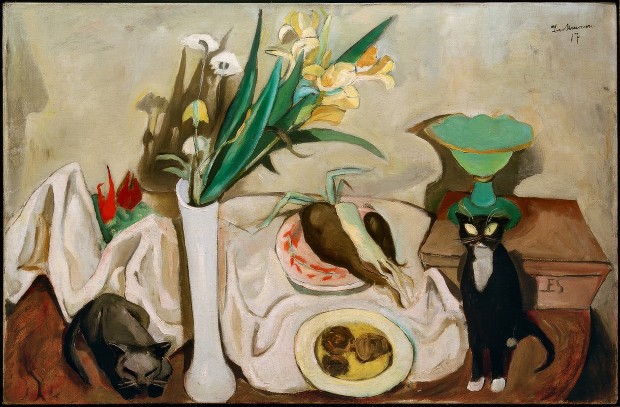 Still Life with Cats by Max Beckmann