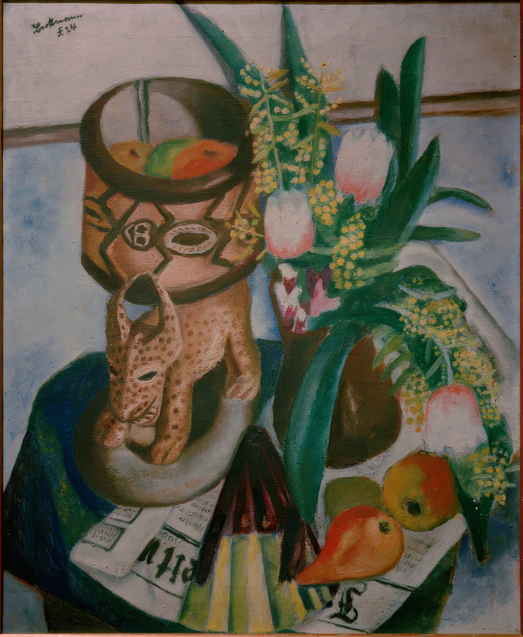 Still Life with African Sculpture by Max Beckmann