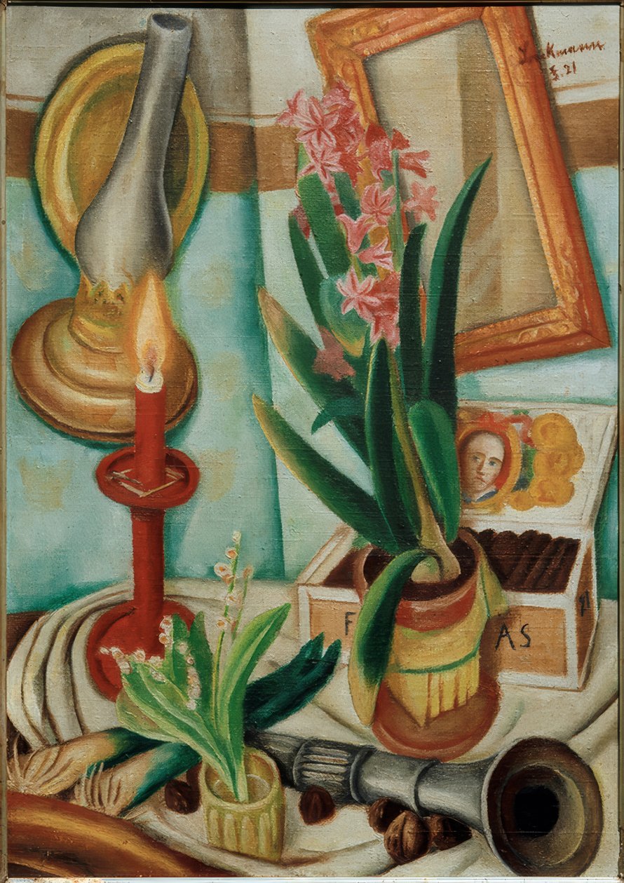 Still Life with Burning Candle by Max Beckmann