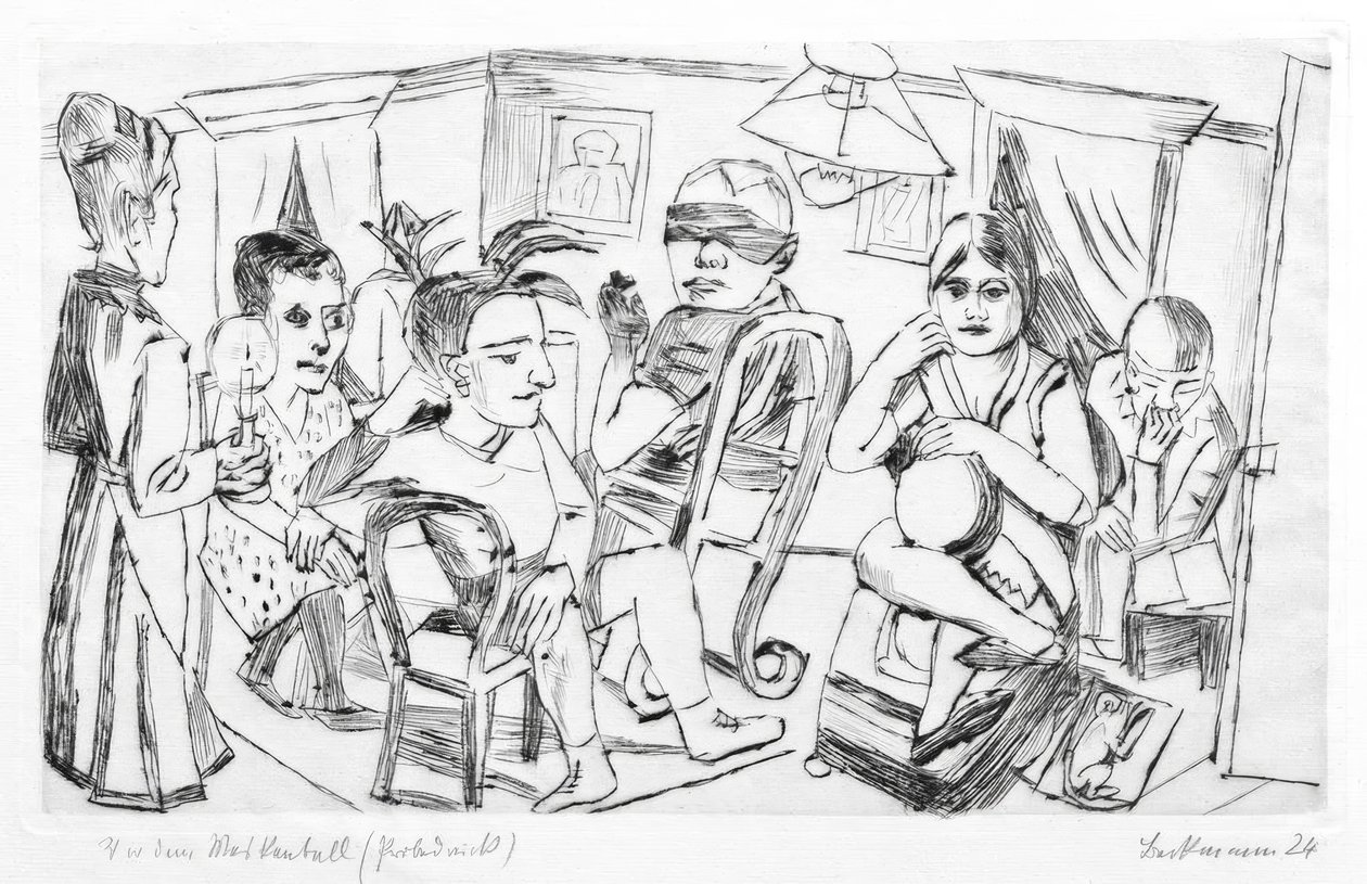 Before the Masquerade Ball by Max Beckmann