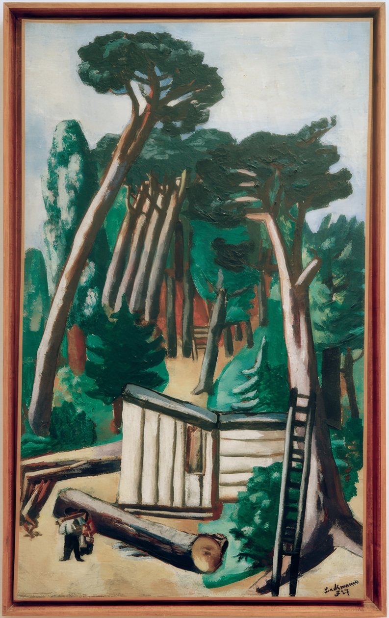 Forest Landscape with Woodcutters by Max Beckmann