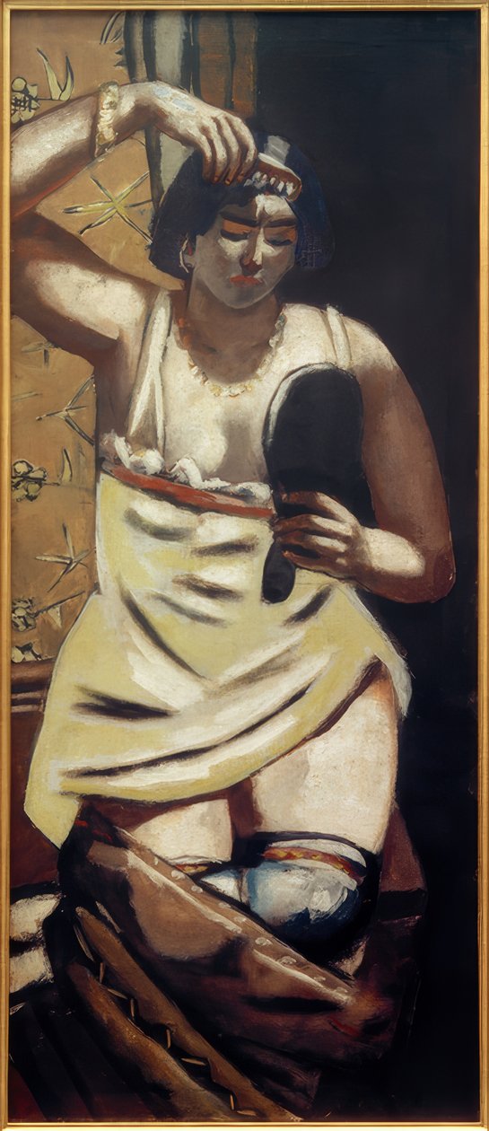 Gypsy Woman, Nude with Mirror by Max Beckmann