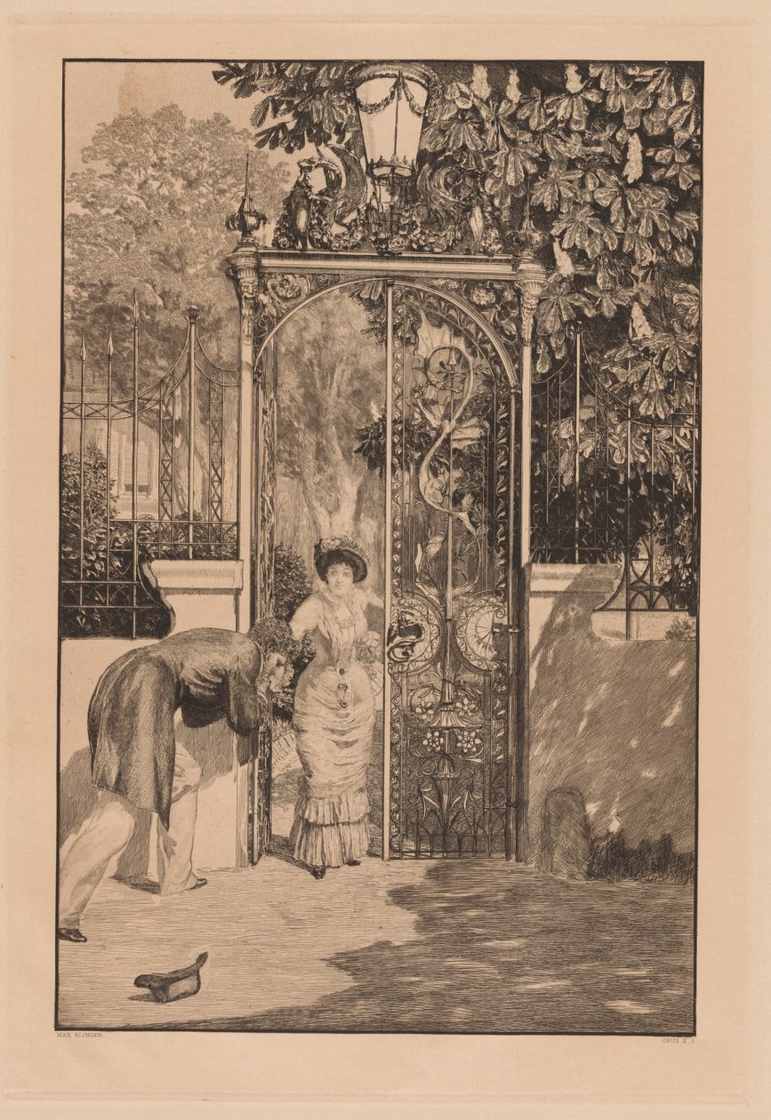 At the Gate by Max Klinger