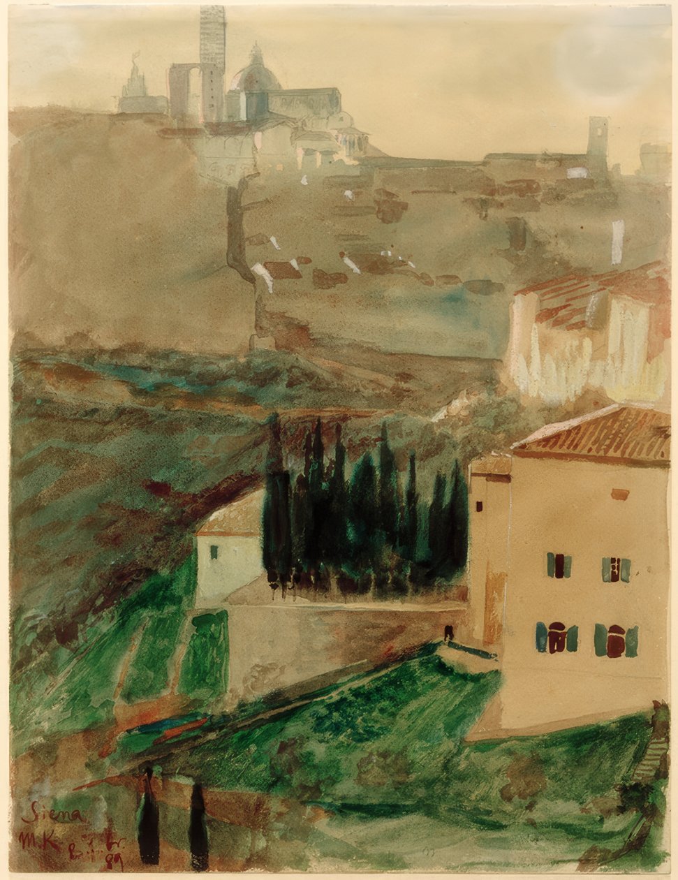 View of Siena by Max Klinger