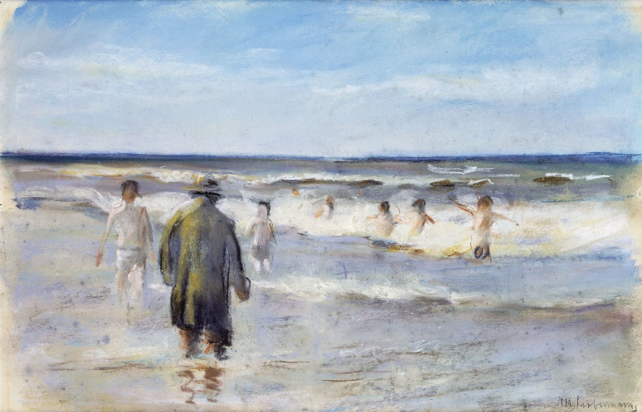 Bathers on the Seashore by Max Liebermann