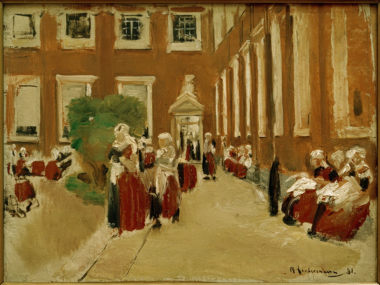 Recess in the Amsterdam Orphanage by Max Liebermann