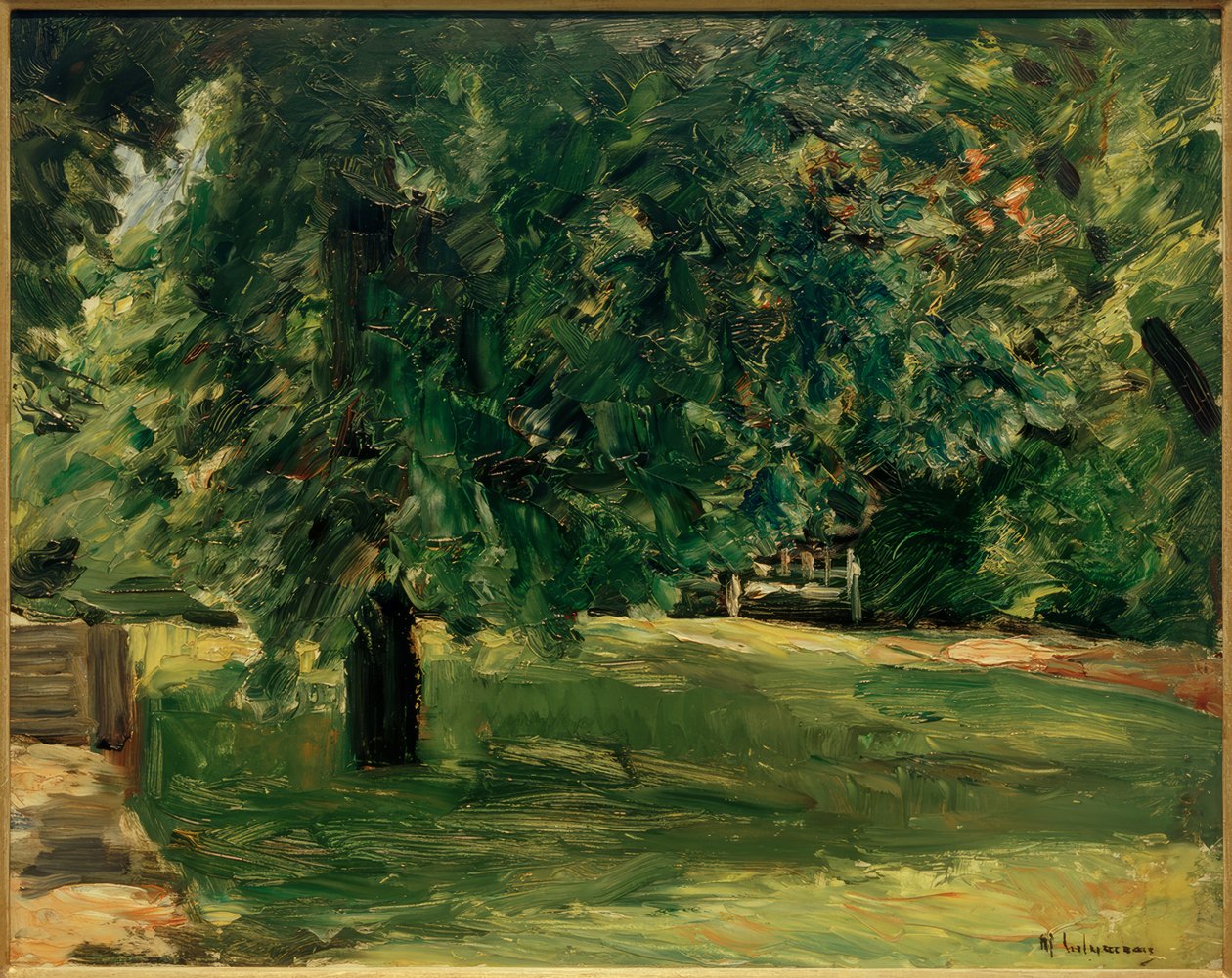 Garden Bench under the Chestnut Tree in Wannsee Garden by Max Liebermann