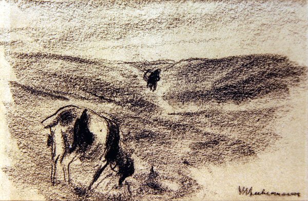 Goat Nibbling, c.1890 by Max Liebermann