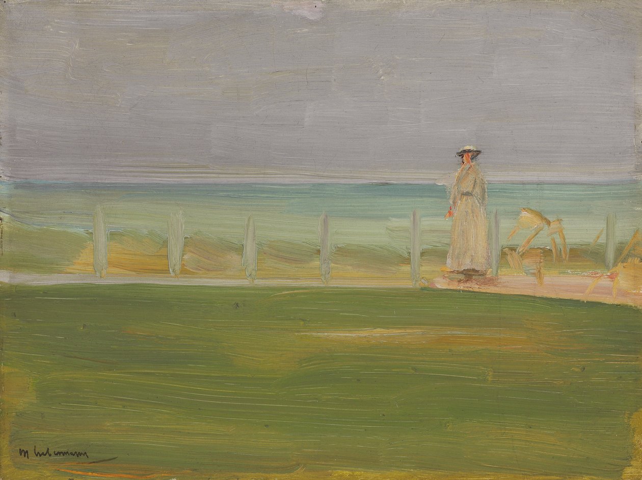 Lady at the Beach by Max Liebermann