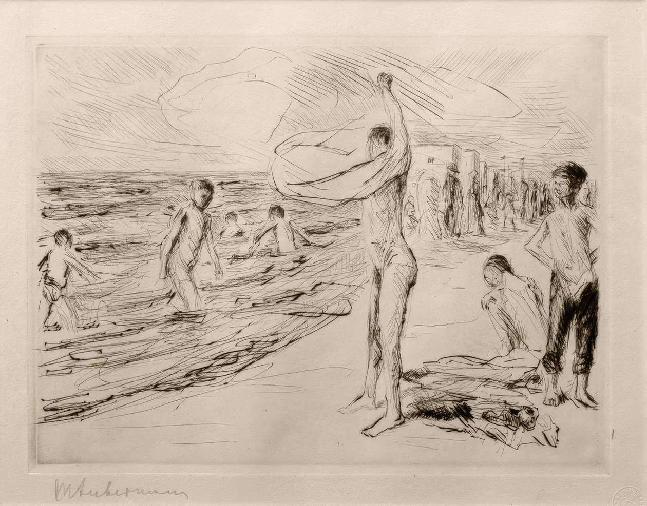 M. Liebermann, Boys Bathing in the Wind by Max Liebermann