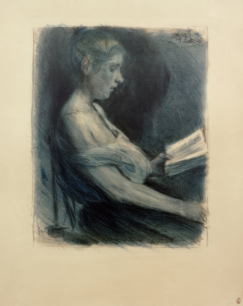 Reading Girl by Max Liebermann