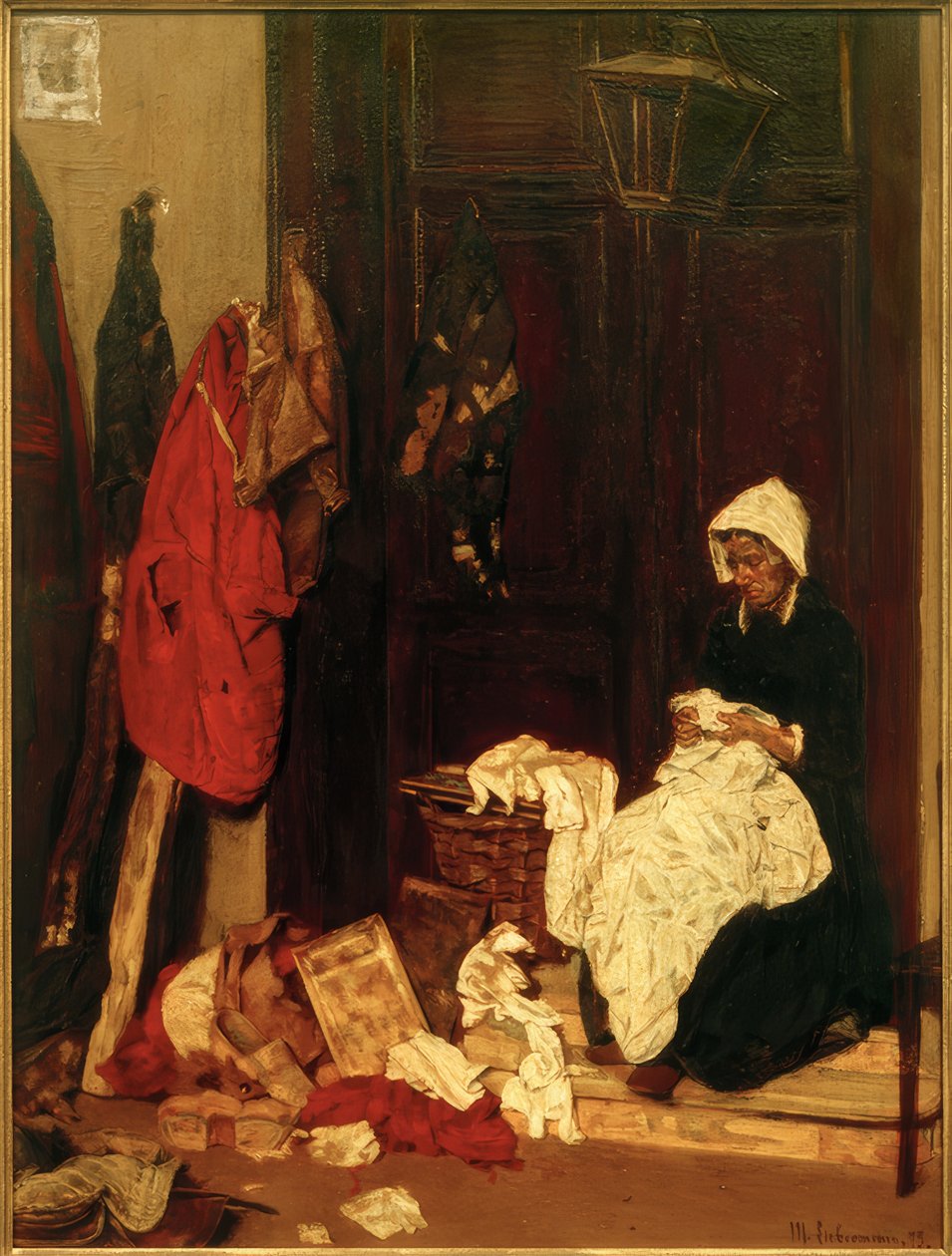 Seamstress by Max Liebermann