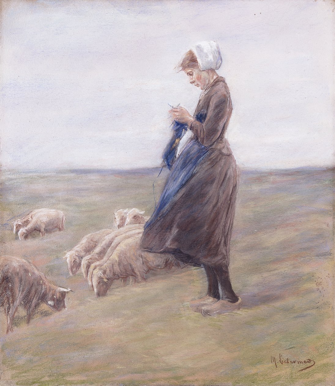 Shepherdess by Max Liebermann