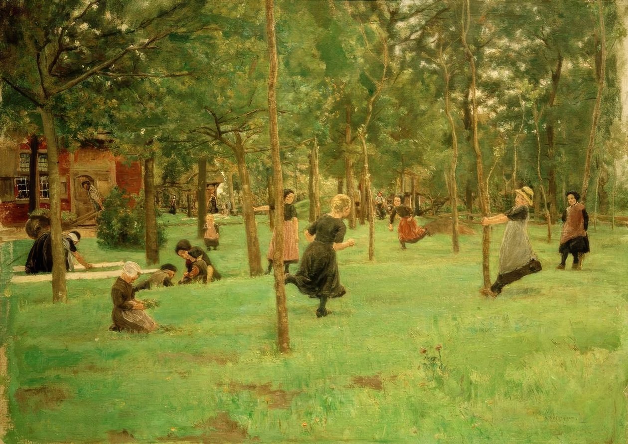 Playing Children by Max Liebermann