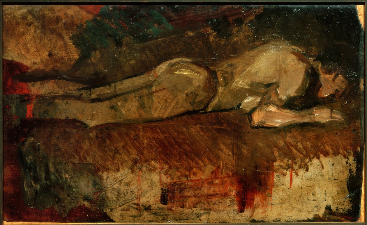 Nude Study Wrestler by Max Slevogt