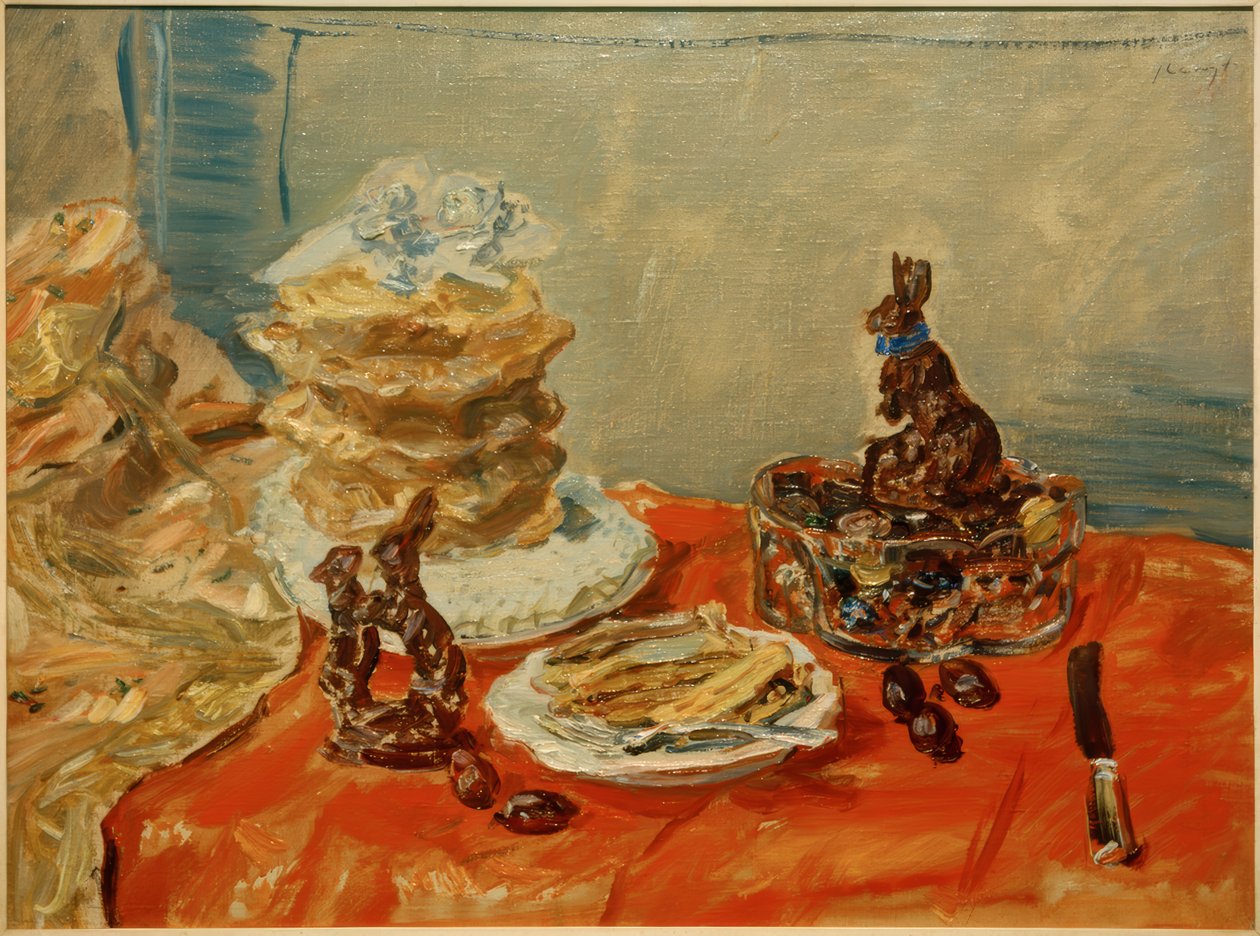 Still Life with Chocolate Bunnies by Max Slevogt
