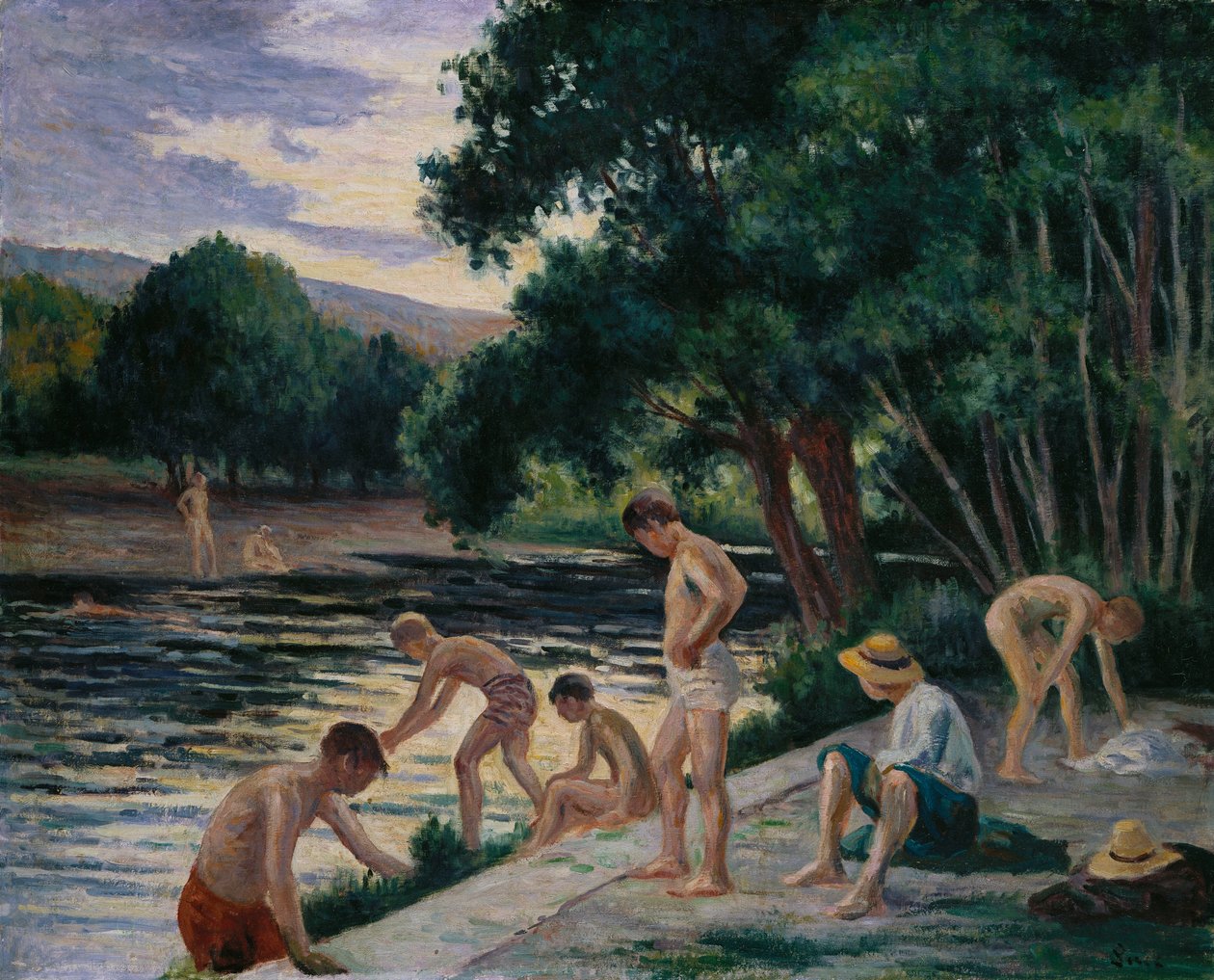 Bathers on the Banks of the Cure by Maximilien Luce