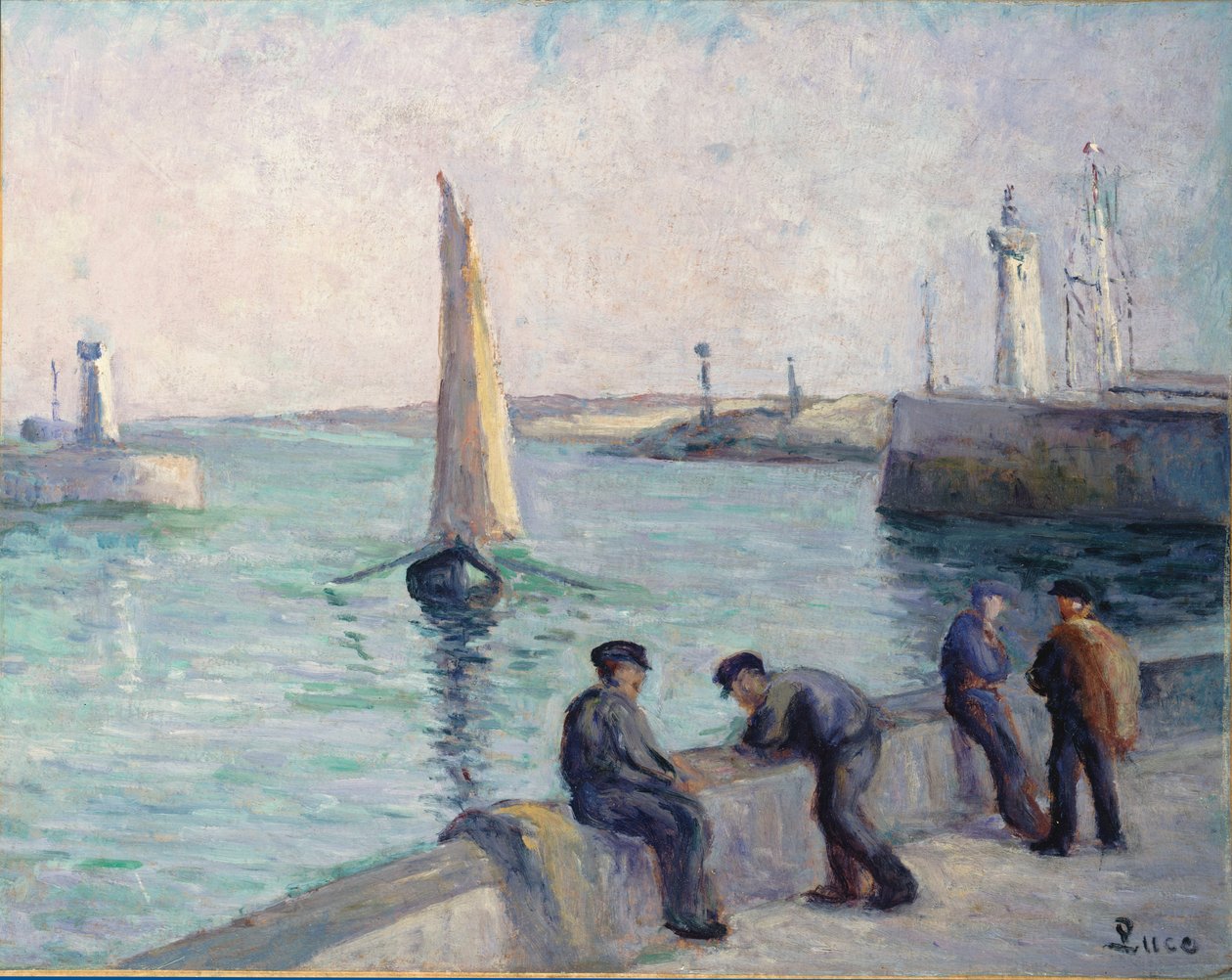 The Fishermen on the Dock, c.1920 by Maximilien Luce