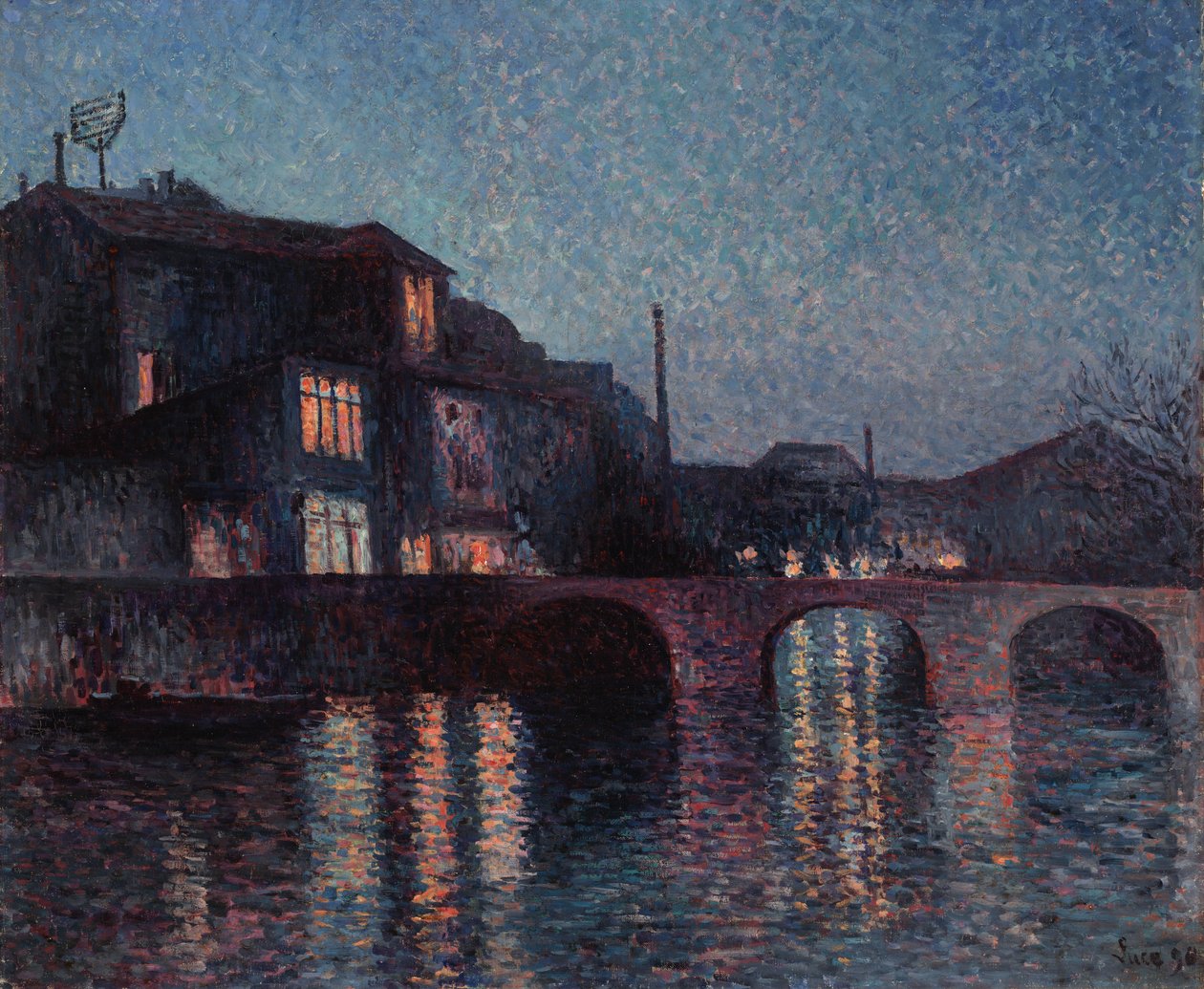 The River Sambre in Charleroi, 1896 by Maximilien Luce