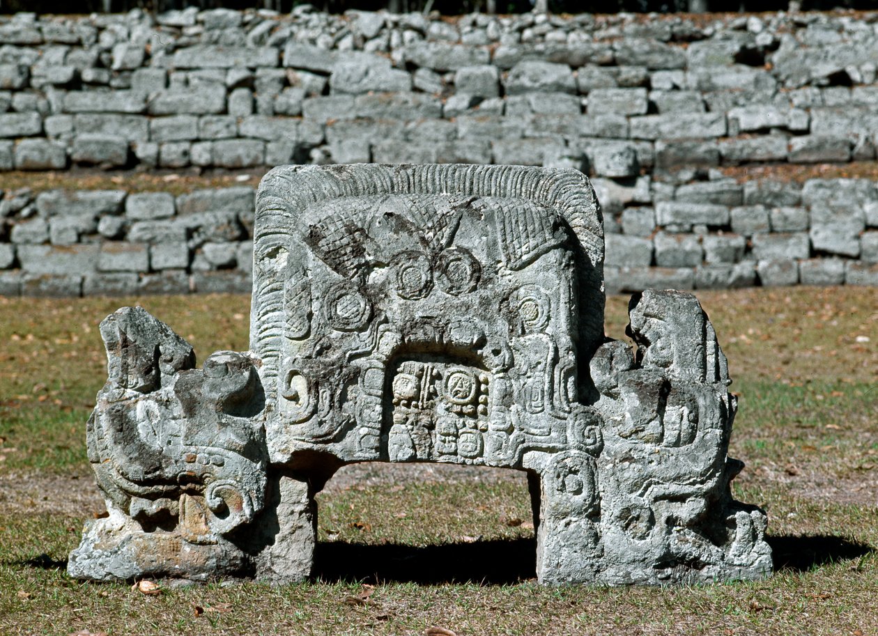 View of the Altar G, 7th-8th Century AD by Mayan
