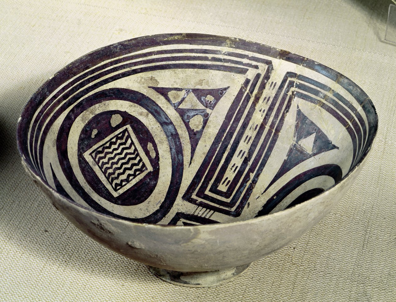 Bowl decorated with a geometric pattern, Style I, from Susa, Iran, 3100-3000 BC by Mesopotamian