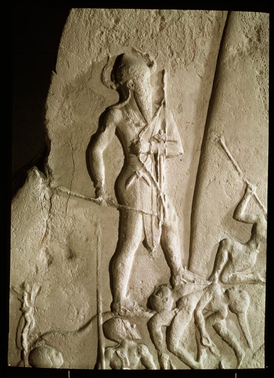 Victory Stele of Naram-Sin (2225-2185 BC) King of Akkad over the Lullubi, Akkadian Period, c.2230 (detail) by Mesopotamian