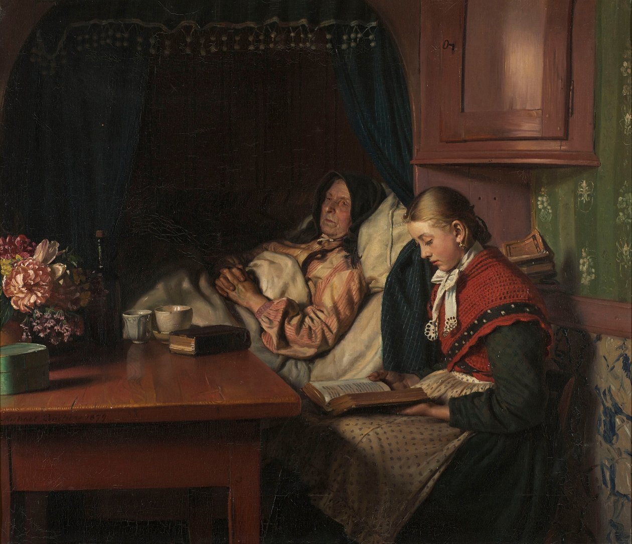 Grandmother on Sickbed by Michael Peter Ancher