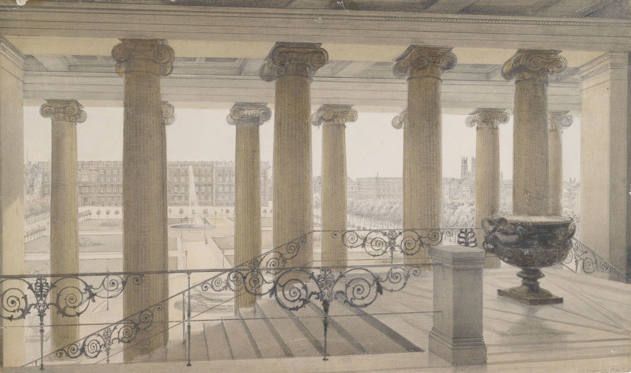 View from the Old Museum to the Lustgarten by Michael Carl Gregorovius