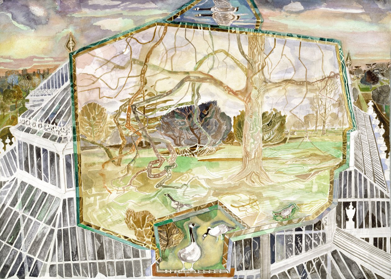 Temperate House - Kew Under Evening Sky by Michael Chase