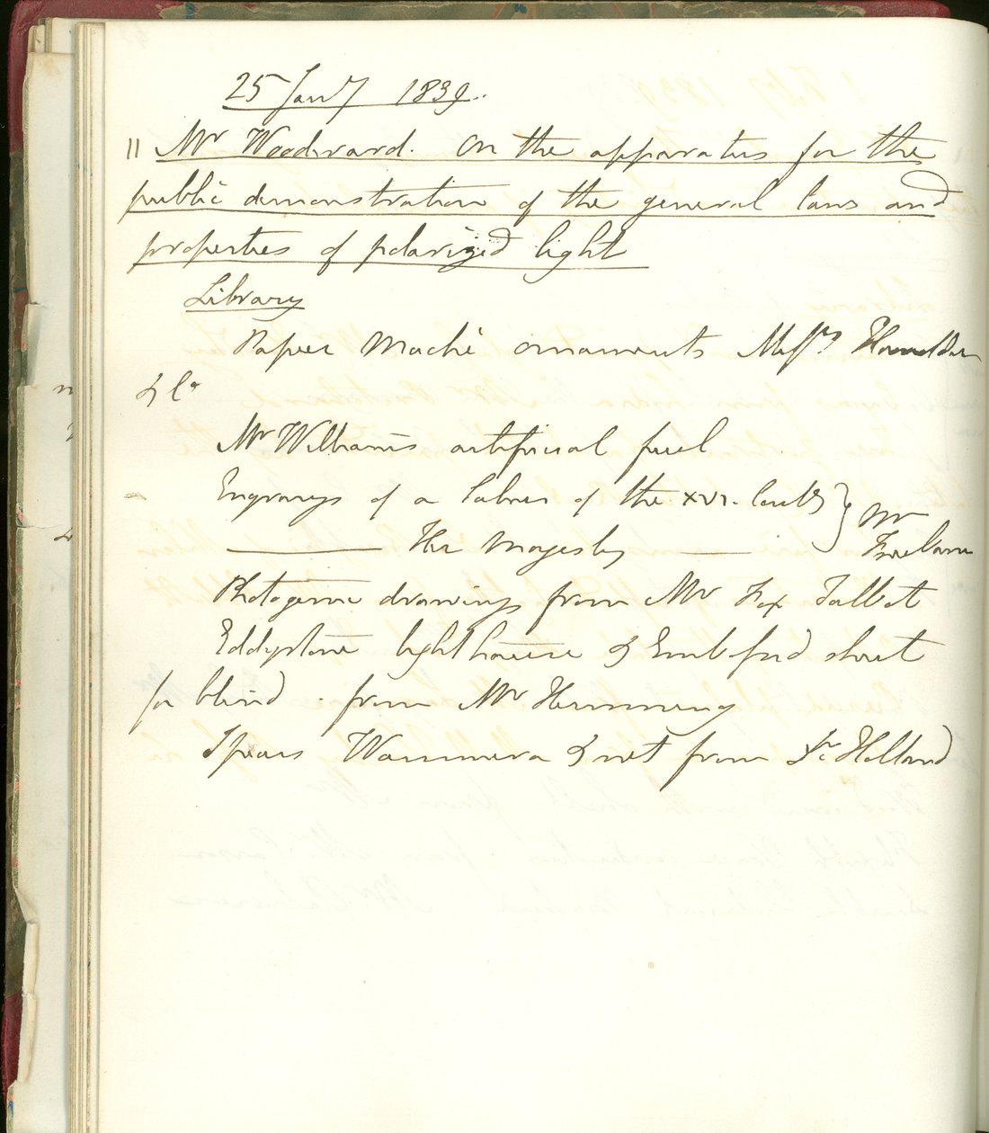 A Page from Michael Faraday