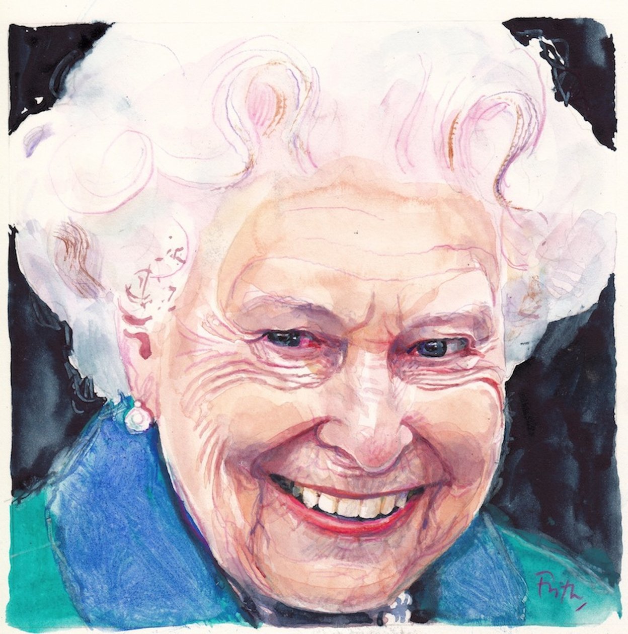 Elizabeth II Queen of England by Michael Frith