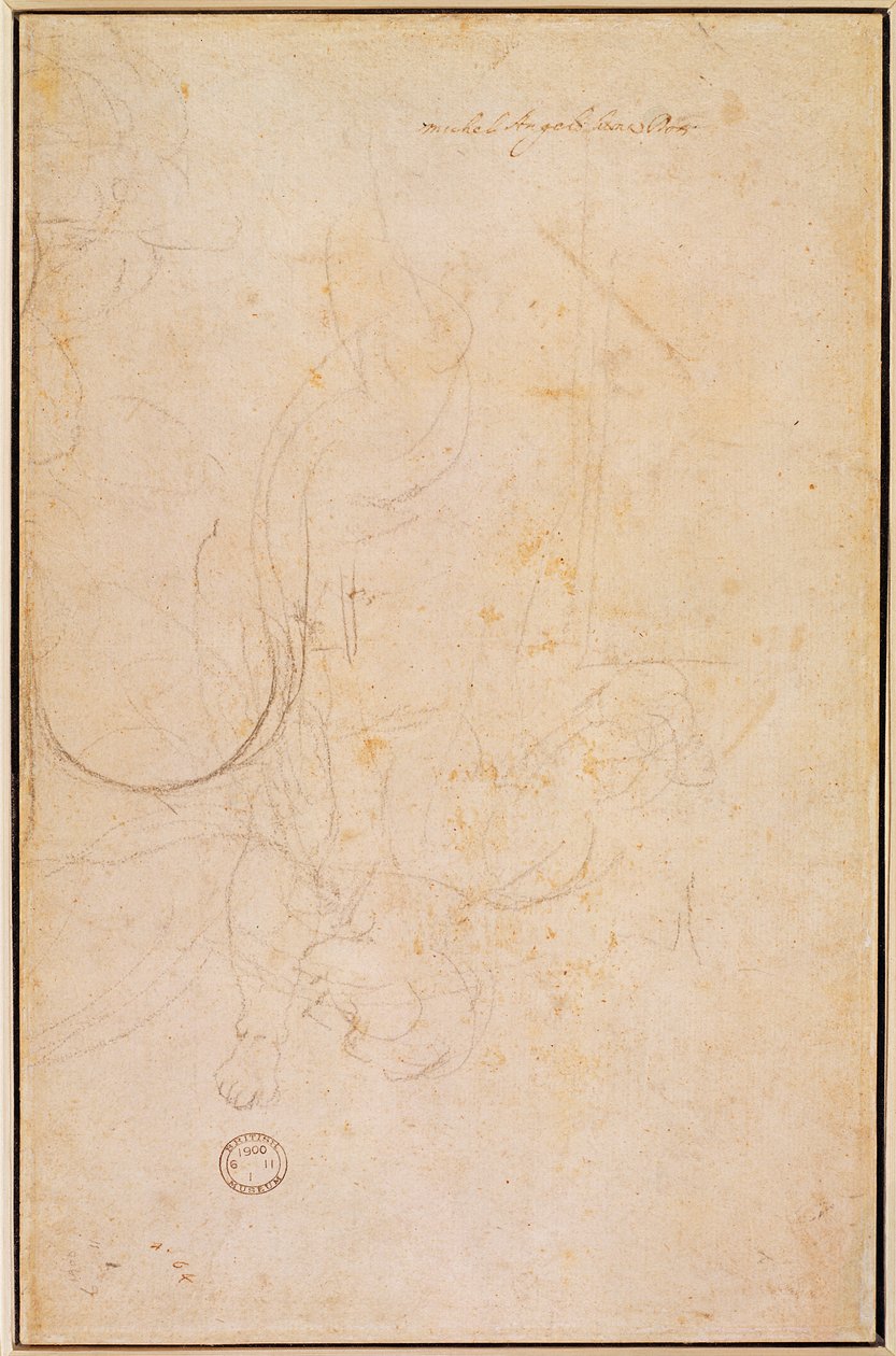 Sketch of a figure with artist