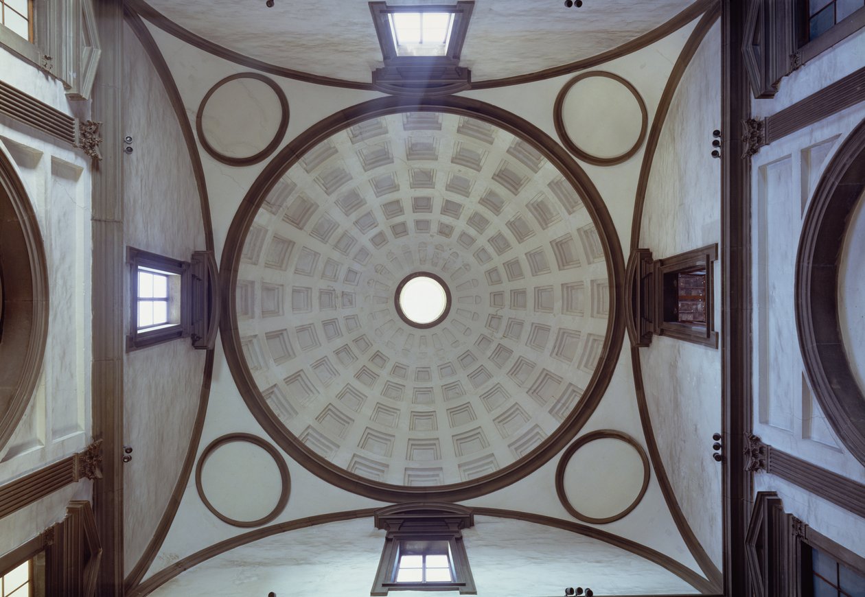 View of the cupola in the New Sacristy by Michelangelo Buonarroti