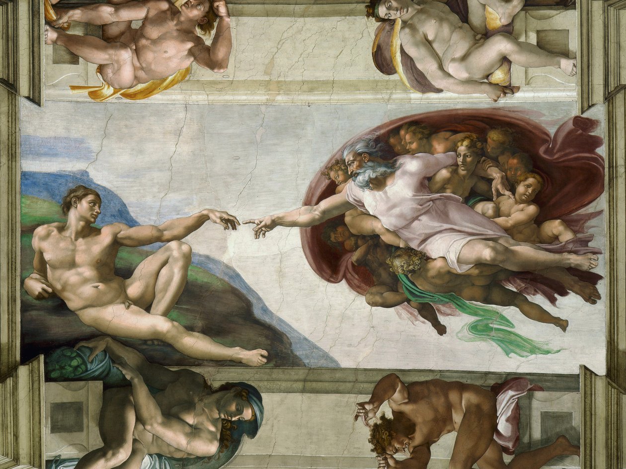 The Creation of Adam by Michelangelo Buonarroti