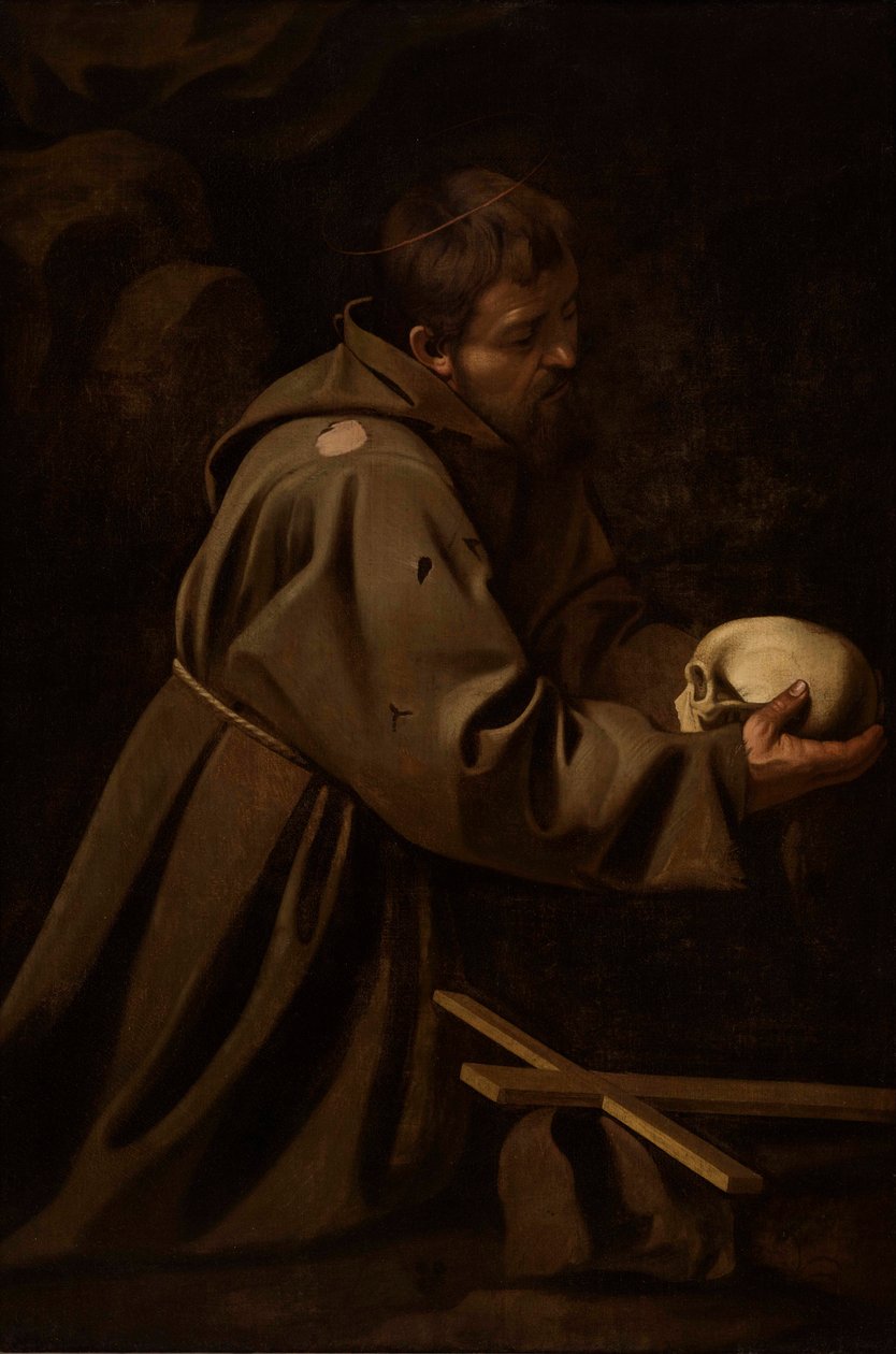 Saint Francis in Meditation by Michelangelo Caravaggio