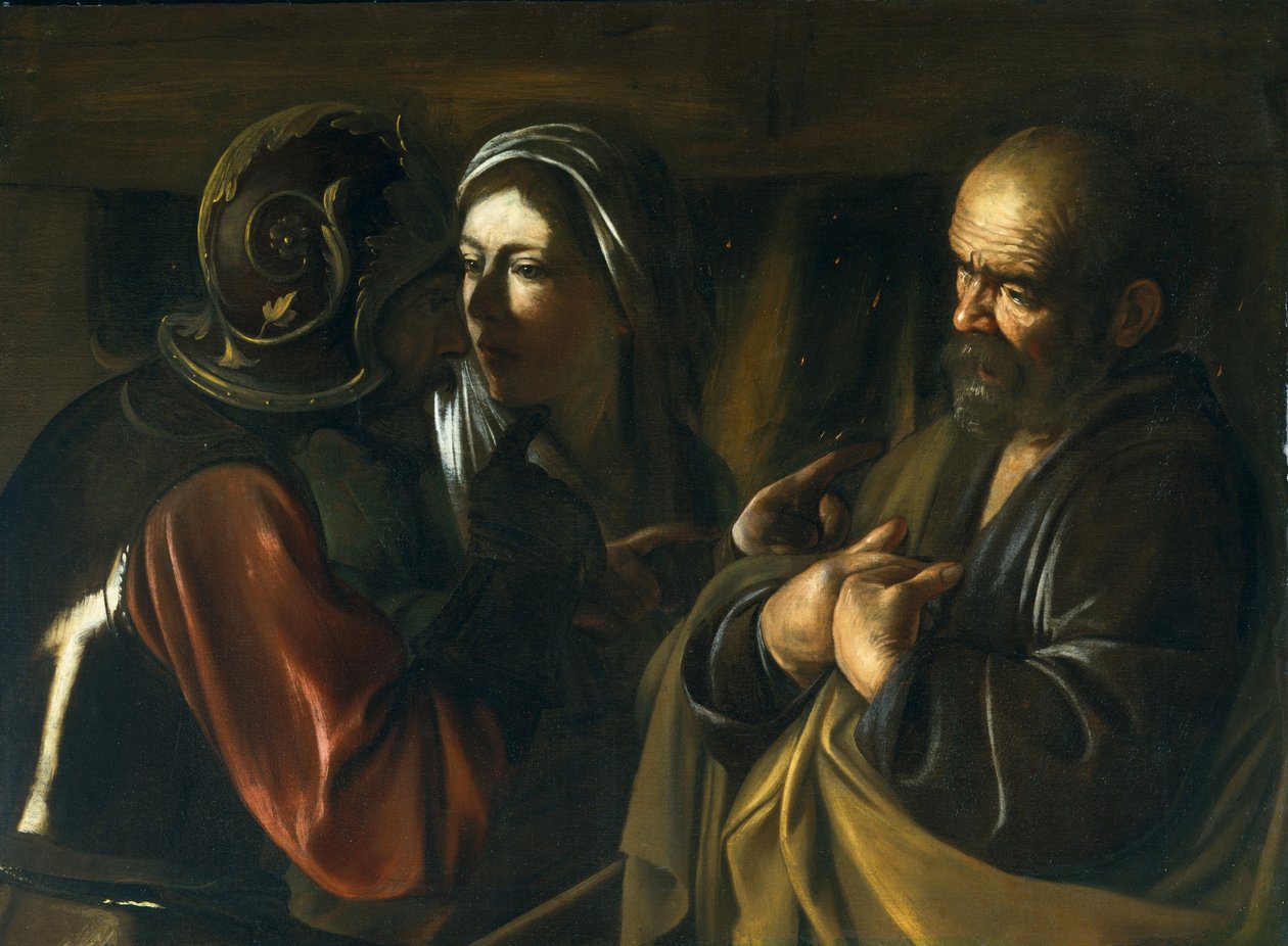 Denial of St Peter by Michelangelo Merisi Caravaggio